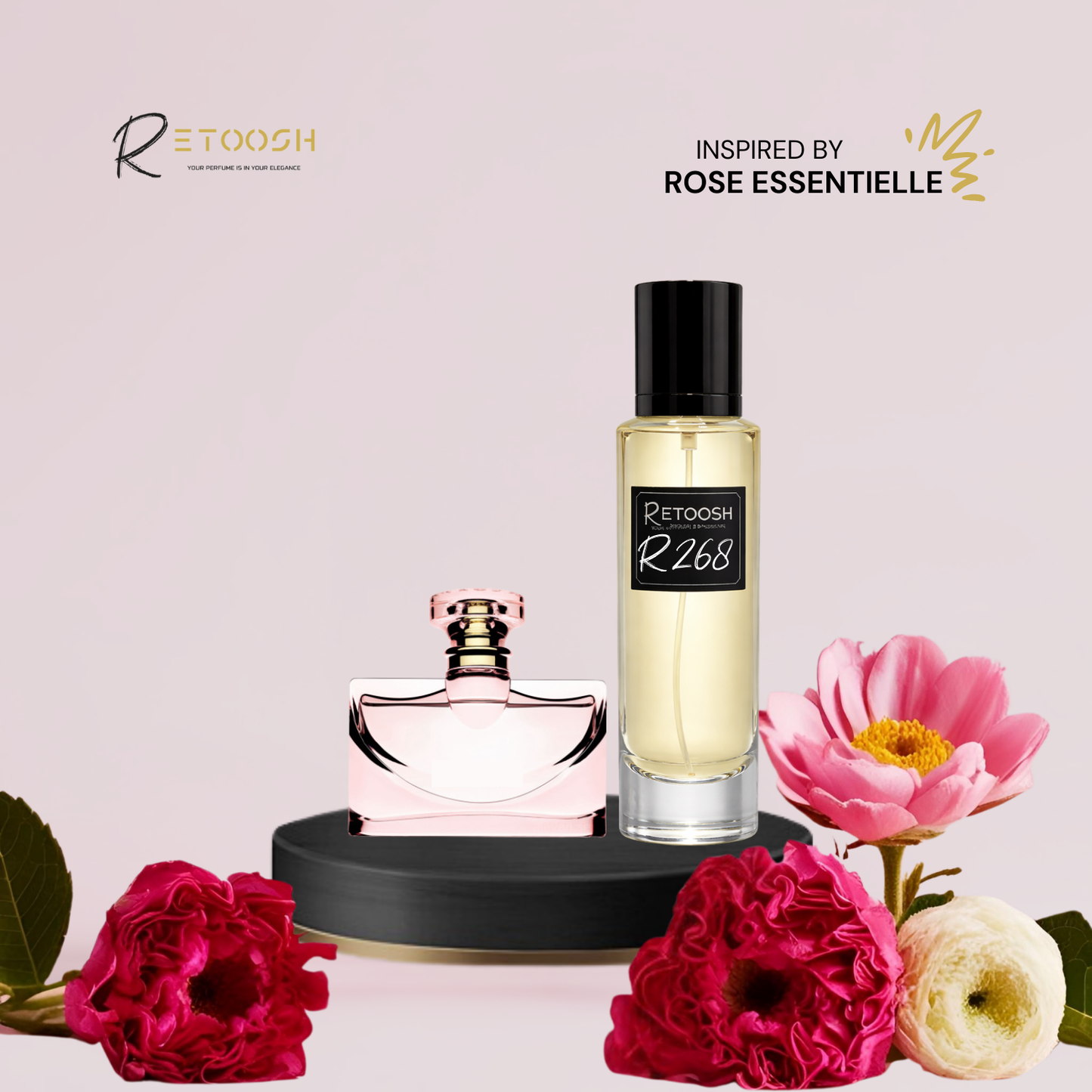 R268 | Velvet Rose Fragrance – A Floral Symphony of Violet & Sandalwood for Women | 50mL - Retoosh Perfumes