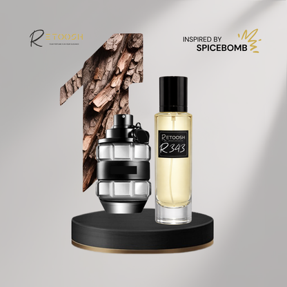 R343 Ember Spice Fragrance – A Bold Journey of Tobacco & Saffron for Men | 50mL - Retoosh Perfumes